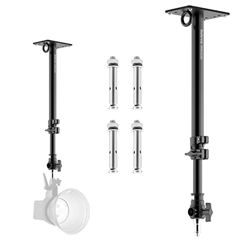 Photography Studio Wall Mount, Camera Wall Ceiling Mount Boom Arm Up to 22" for Photo Video Monolights, Umbrellas, Reflectors, Overhead with 3/8" 1/4" Thread