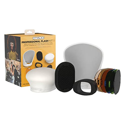 MagMod Professional Flash Kit 2, Photography Lighting Flash Diffuser Set | Magnetic Light Diffuser Attachments, Lightweight MagMod Modifiers, Superior Light Control, Built for Working Photographers