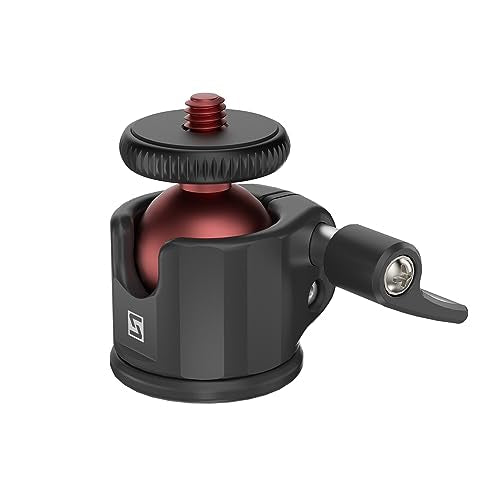 SIOTI Mini Ball Head Mount Adapter, Compatible with Monopod/Digital Card Camera/Microphone/Smart Phone/Action Camera/Flash/LCD (UM22) - color: Ultra-Mini Ball Head, size: 22mm