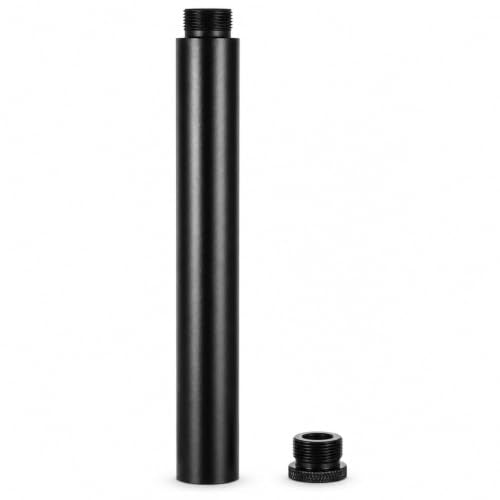 6-Inch Microphone Stand Extension Tube, Universal 5/8-27" Thread Heavy Duty Aluminum Alloy Mic Extender Pipe with 5/8" to 3/8" Adapter for Desk Base, Boom Arm, Podcast Setup
