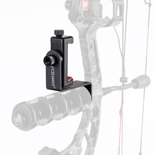 Phone Holder for Compound Bow Phone Mount Holder Arrow Bracket for Archery Hunting Photos and Video Moment Recorder