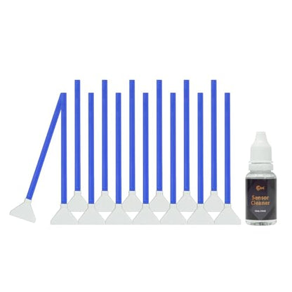 UES FFR24 Full Frame Camera Sensor Cleaning Kit: 14 x 24mm Sensor Cleaning Swabs and 15ml Sensor Cleaner Liquid Solution for Sony Nikon Canon Full-Frame DSLR & Mirrorless CMOS CCD - style: 14 Swabs + 15ml Cleaner