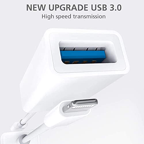 Lightning to USB Camera Adapter Apple MFi Certified Lightning Female USB 3.0 OTG Cable Adapter Compatible with iPhone/iPad, Supports Connect Camera, Card Reader, USB Flash Drive, MIDI Keyboard, Mouse - size: OTG to Lightning