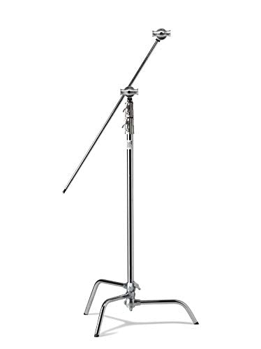 Kupo 40" C-Stand Sliding Leg Kit - Includes 40" Grip Arm with Hex Stud, Two 2.5" Grip Heads for Photography and Video Lighting Applications, Adjustable Uneven Terrain Leveling Leg, Silver (KS703712) - color: Silver, style: 40" Sliding Leg Kit