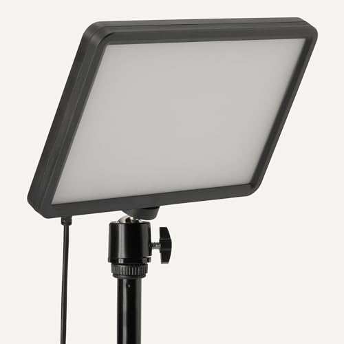 Amazon Basics 2-Pack Dimmable LED Video Light with 62.3-Inch Adjustable Tripod, RGB Modes, 360° Gimbal, USB-Powered, for Streaming, Content Creation