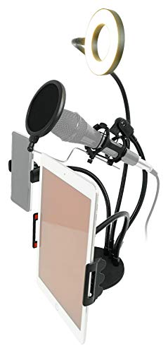 Technical Pro Conference Room/Work From Home Desk Light w/Mic+Phone+Tablet Stand