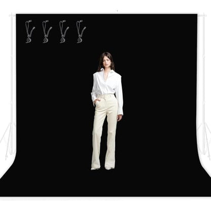 EMART 10x10ft Black Photo Backdrop Screen for Photography, Large Negros Drapes Party Background Curtain, Polyester Fabric Sheet Video Studio Portrait Photoshoot - size: 10x10ft