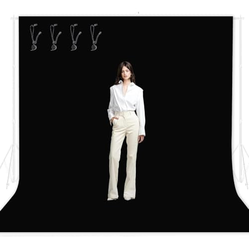 EMART 10x10ft Black Photo Backdrop Screen for Photography, Large Negros Drapes Party Background Curtain, Polyester Fabric Sheet Video Studio Portrait Photoshoot - size: 10x10ft