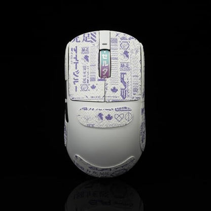Gamer Mouse Grip Tape Sticker for VGN Dragonfly R1 Pro MAX VXE Non Slip Suck Sweat Pre Cut Easy Install EVA White Purple - color: Eva White Purple