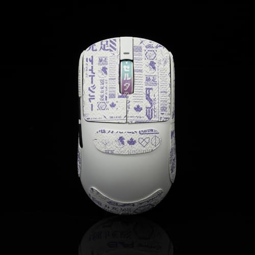 Gamer Mouse Grip Tape Sticker for VGN Dragonfly R1 Pro MAX VXE Non Slip Suck Sweat Pre Cut Easy Install EVA White Purple - color: Eva White Purple