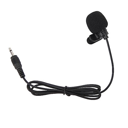 Wired Lavalier Microphone, Noise Reduction Mini Portable Omnidirectional Condenser Mic with Windproof Sponge and, for Interviews Meetings Podcasts Recording
