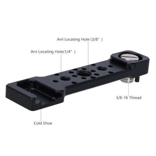 NICEYRIG Cheese Plate Cold Shoe Bar for ARRI Locating Hole - 609 | Camera Accessory Easy Expansion Bracket Applicable for Power Bank Clamp, Field Monitor Mount, Magic Arm, Microphone, LED