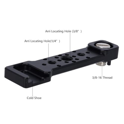 NICEYRIG Cheese Plate Cold Shoe Bar for ARRI Locating Hole - 609 | Camera Accessory Easy Expansion Bracket Applicable for Power Bank Clamp, Field Monitor Mount, Magic Arm, Microphone, LED