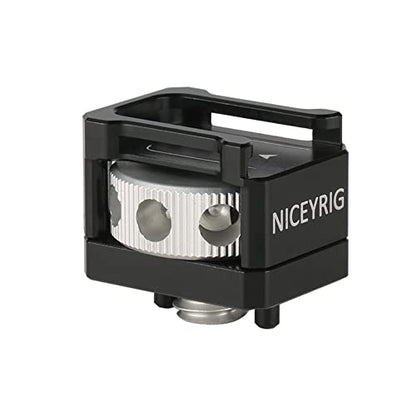 NICEYRIG Cold Shoe Adapter for ARRI Mount, Thumbscrew Easy Mounting Cold Shoe Base for Camera Cage Rig, DSLR Top Handle, Cheeseplate - 500 - style: ARRI mount