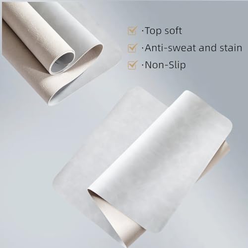 Large Makeup Mat for Vanity, Waterproof PU Leather Vanity Table Protector with Phone Stand & Ergonomic Mouse Wrist Rest, Non-Slip Dresser Top Protector for Makeup Table, Beauty Station (31.5"*15.7") - size: 31.5"*15.7"