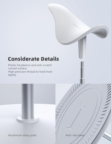 Lamicall Headphone Stand, Desktop Headset Holder - Desk Earphone Stand, for All Headsets Such as Airpods Max, HyperX Gaming Headphones, Beats/Sennheiser Music Headphones - color: White