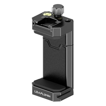 Tripod Phone Mount Holder with Sliding Cold Shoe,Universal Smartphone Mount Adapter with 1/4" Standard Screw&& Arca Swiss Quick Release Plate,Phone Tripod Mount Support Vertical/Horizontal - color: Black