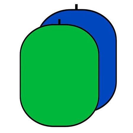 Fancierstudio 2 in 1 Chromakey Green Screen Chromakey Blue Screen Collapsible Backdrop Collapsible Reversible Background 5'x7' Chroma-Key Blue/Green By Fancierstudio RE2010 BG