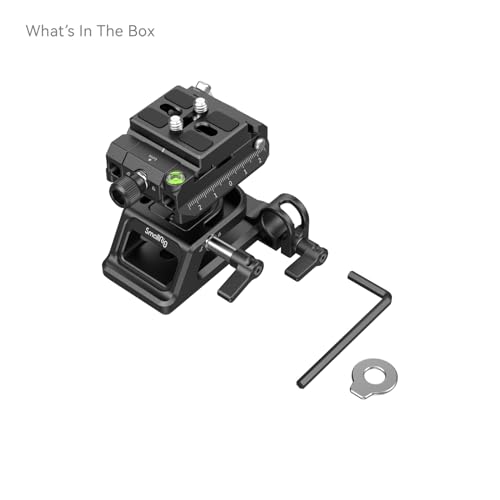 SmallRig Mount Plate for Arca-Swiss Quick Release Clamp and Bottom Plate for Manfrotto Type with Height-Adjustable 15mm Rod Clamp Mount - 4233 - style: Baseplate w/ 15mm Rod Mount