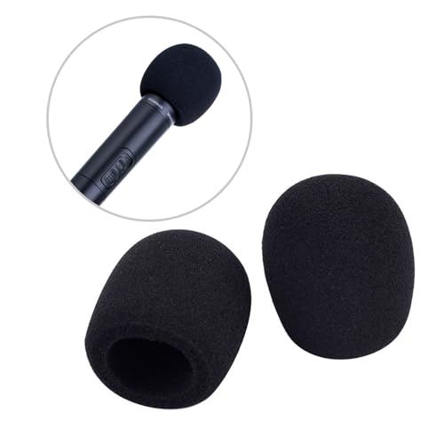 Mudder 5 Pack Foam Mic Cover Handheld Microphone Windscreen (5 Pack) | Fits Handheld Mics, Microphone Pop Filter,Microphone Muffler,Foam Microphone Cover, Snug Fit Ball Shape