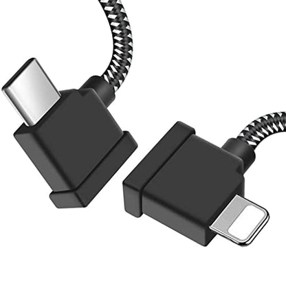 0.5FT USB C to IOS Remote Controller Cable for DJI Mini 4 Pro, DJI Mavic 3, Mini 2, mini 3 Pro, Air 2S, Mavic Air 2, DjI RC-N1/RC 2, DJi Drone to Phone/Tablet Cable 90 Degree OTG data Cord Accessories - size: 0.5FT(6in), style: USB C to IOS