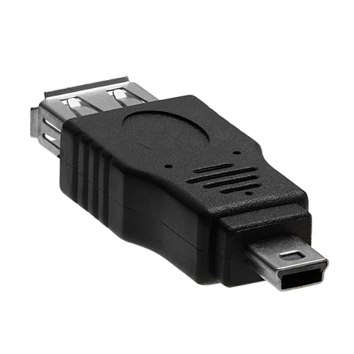 Cmple - Mini USB to USB Adapter Standard 2.0 A Female Jack to Mini B Male Plug OTG Connector Converter for Digital Cameras Tablets Dash Cams Transfer Photos to Computer - size: Single, style: USB 2.0 A Female to Mini B 5-Pin Male