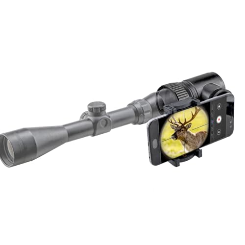 All-Metal Rifle Scope Phone Mount – Fast-Locking Camera Adapter with Dual Viewing Angles – Universal Fit for iPhone & Android for Hunting and Birding - size: Smartphone - Scope Phone Mount (Pro+)