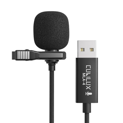 Cubilux Mini USB Microphone, Unidirectional USB A Lavalier MIC for PC Computer Laptop, External Small Clip-On Lapel Collar MIC for Zoom Meeting Skype Dictation Singing Recording, 4 Feet