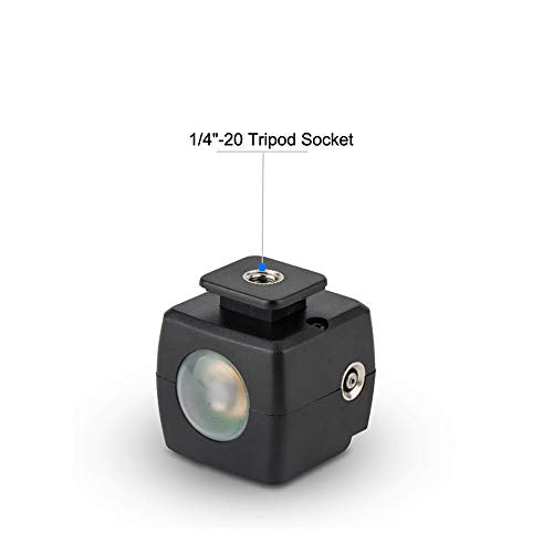 JJC Optical Flash Slave Trigger, Hot Shoe Sync Adapter with PC Socket,Optical Sensor & 1/4"-20 Threaded Socket Cold Shoe for All Flashes Speedlight with Standard ISO 518 Hot Shoe-1 Pack