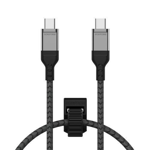 ROKFORM PowerTrip 100W USB-C Charging Cable, 0.5m (1.6 ft) | Braided Cable, Integrated Cable Tie, 5,000 Bend Tested, Reinforced Aluminum, Kevlar and TPU - size: 1.6ft