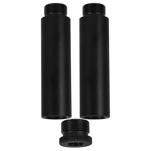 VANZACK Microphone Desk Stand Extension Rod Kit with 5/8 to 3/8 Inch Adapter for Boom Arm Mic Stand Extension, Compatible with Live Streaming and Recording Microphones
