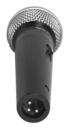 Rockville RMC-3PK Bundle: 3-Pack Metal Wired Microphones, (3) RTMS21 Desktop Tripod Stands with Pop Filter and Shock Mount, (3) 20-ft Female to Male XLR Cables for Podcasting, 7-Items