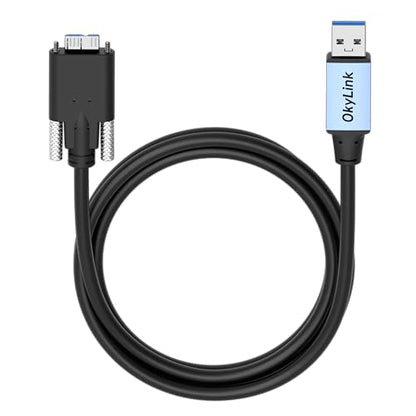 OkyLink USB 3.0 A to Micro-B Cable, 5Gbps, 5ft, Double Screw Lock | 1.5M, 3.2 Gen 1, Male to Male, for External Hard Drive HDD SSD - color: Screw USB3.0, size: 5ft (1.5m)