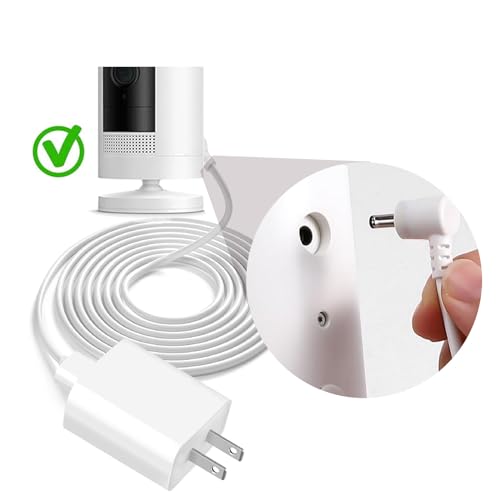 2 Pack Adapter Charger for Ring Stick Up Cam 3rd Gen/2nd & Ring Pan Tilt Stick Up Camera, Spotlight Cam Plus/Pro Indoor/Outdoor Weatherproof Charging Cable Barrel dc Plug Power Cord - style: 2 Pack