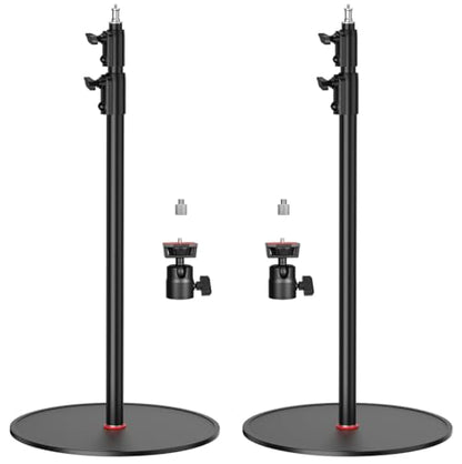 EMART Round Base Light Stand, 79" Heavy Duty Monopod for Camera, Lights, Webcam, Live Streaming, Vlogging, Payload 22LBS(2 Pack) - size: 2 Pack