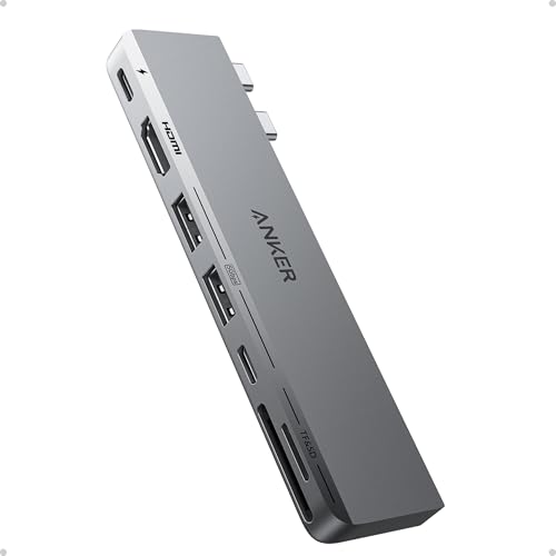 Anker USB C Hub for MacBook, 7-in-2 mac Dock with 4K@60Hz HDMI, Compatible with Thunderbolt 4, 1 Type C and 2 USB A Data Ports for MacBookPro 13 Inch, MacBookAir M4/M5, and More (Not Work with Neo)