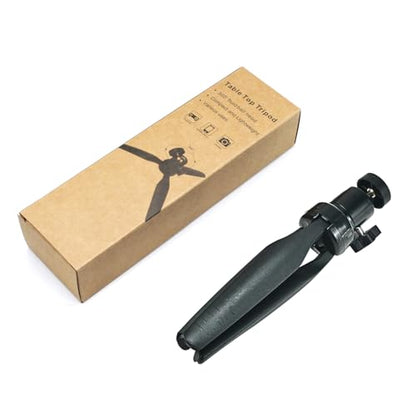 Mini Desktop Tripod Stand with 6.3 inch Universal 1/4 Screw Ballhead for Projectors, DSLR Cameras, Webcams, Smartphones, and Selfie Sticks - Black Angle Adjustable