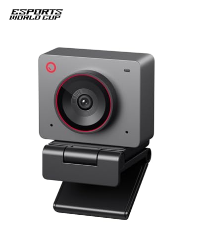 OBSBOT Meet 2-4K Webcam for PC with 1/2" Sensor, AI Framing & Autofocus, Beauty Mode, Lightweight, Gesture Control, HDR, Dual Microphone, 60 FPS, Web Cam for Streaming, Meeting, Gaming. (Space Grey) - color: Meet 2 Grey