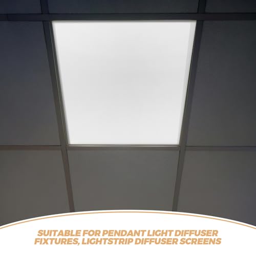 Soft Light Led Diffuser Sheet For Strip Lights, Flexible Plastic Lamp Lens Panel For Signage, Ceiling Fixture Shade, Lightbox, Spotlights122x18cm/48'' x7'' - size: 122.00X18.00X0.10CM