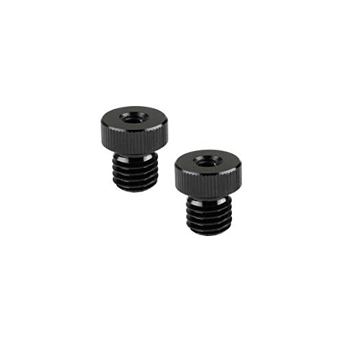 CAMVATE M12 Male to 1/4" Female Screw Adapter for 15mm Rod Plug(2 Pieces)