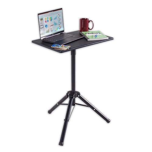 Victor Portable Adjustable Tripod Desk – Mobile Standing Desk, Height Adjustment (30.5" to 45") for Laptops, Projectors, and More – Compact, Lightweight & Stable for Home, Office, or Classroom (DC530)