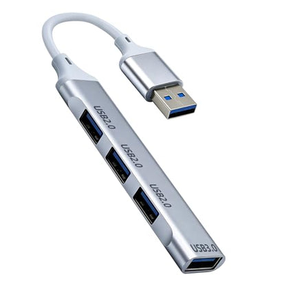 USB Extender Hub 4 Ports, USB Multiple Adapter Hub, USB A Splitter for Laptop, Xbox, Flash Drive, HDD, Console, Printer, Camera, Keyborad, Mouse and More