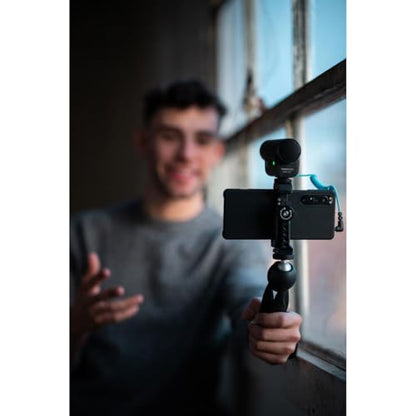 SENNHEISER Professional MKE 400 + Mobile Kit, Directional On-Camera Microphone with Smartphone Clamp & Manfrotto PIXI Mini Tripod, 509257, Auxiliary,Black - style: MKE 400 + Mobile Kit