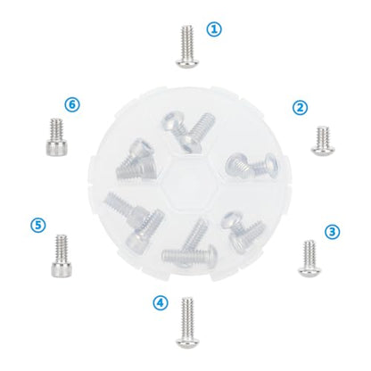 CAMVATE 12 Pieces 1/4"-20 Camera Mounting Screw with Storage Cases | Hex Socket Head & Button Head Cap