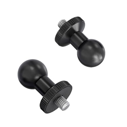4 Piece 17mm Ball Head Mount Adapters Featuring 1/4 Inch Screw Compatible for Camera and Device Mounting Systems Action Camera Mount (A Model) - color: A model