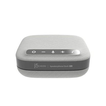 j5create USB-C Dual 4K Speakerphone Dock Pro, Dual 4K HDMI Audio Dock for Video Conference, USB-A x 2, USB-C, Gigabit ethernet, Pass-Through Charging - Works with Teams, Zoom (JCDS337)