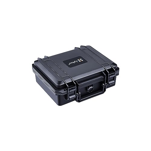 Lykus HC-2510 Waterproof Hard Case with Foam, Interior Size 9.8x7.5x3.7 inch, Suitable for Osmo Pocket/Action/Mobile, Insta360 X5/Ace Pro/Go, GoPro Hero, Coins, Small Electronics and More - color: Black, style: Hc-2510