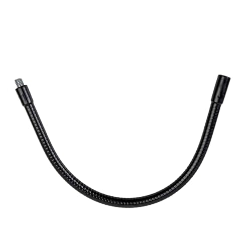 Gooseneck, 2 Pcs 1/4"-20 Female to Male Thread Metal Universal Hose Flexible Arm Gooseneck Tube Extension Holder for Action Camera, Phone, Microphone, Black (12inch) - size: 12inch