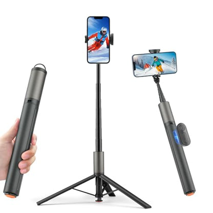 62 inch Selfie Stick Tripod for iPhone, Auto-Open Phone Tripod Stand with Magnetic Smart Remote Support Cell Phone Zoom in/Out,Front/Rear Camera Switch,Travel Selfie Stick for iPhone/Android - color: C-Selfie Stick