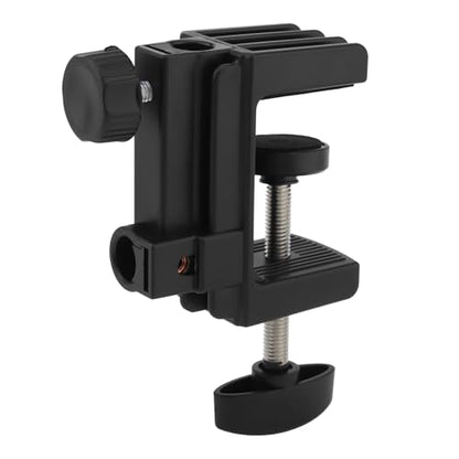 Desk Clamp, Plastic Bracket Stand, C-Clamp Base Holder, Table Mounting Clamp, Light Mounting Bracket Replacement Clip for Microphone Mic Arms Table Lamp Desktop (0.47" Hole Dia)